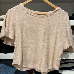 Madewell dusty pink cropped tee